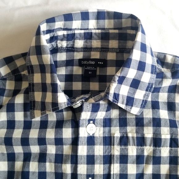 Gap toddler 3T classic navy gingham shirt - Picture 2 of 2